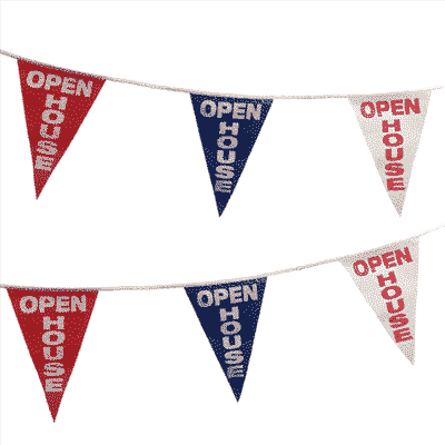 Pennant Streamers Red, White, & Blue 